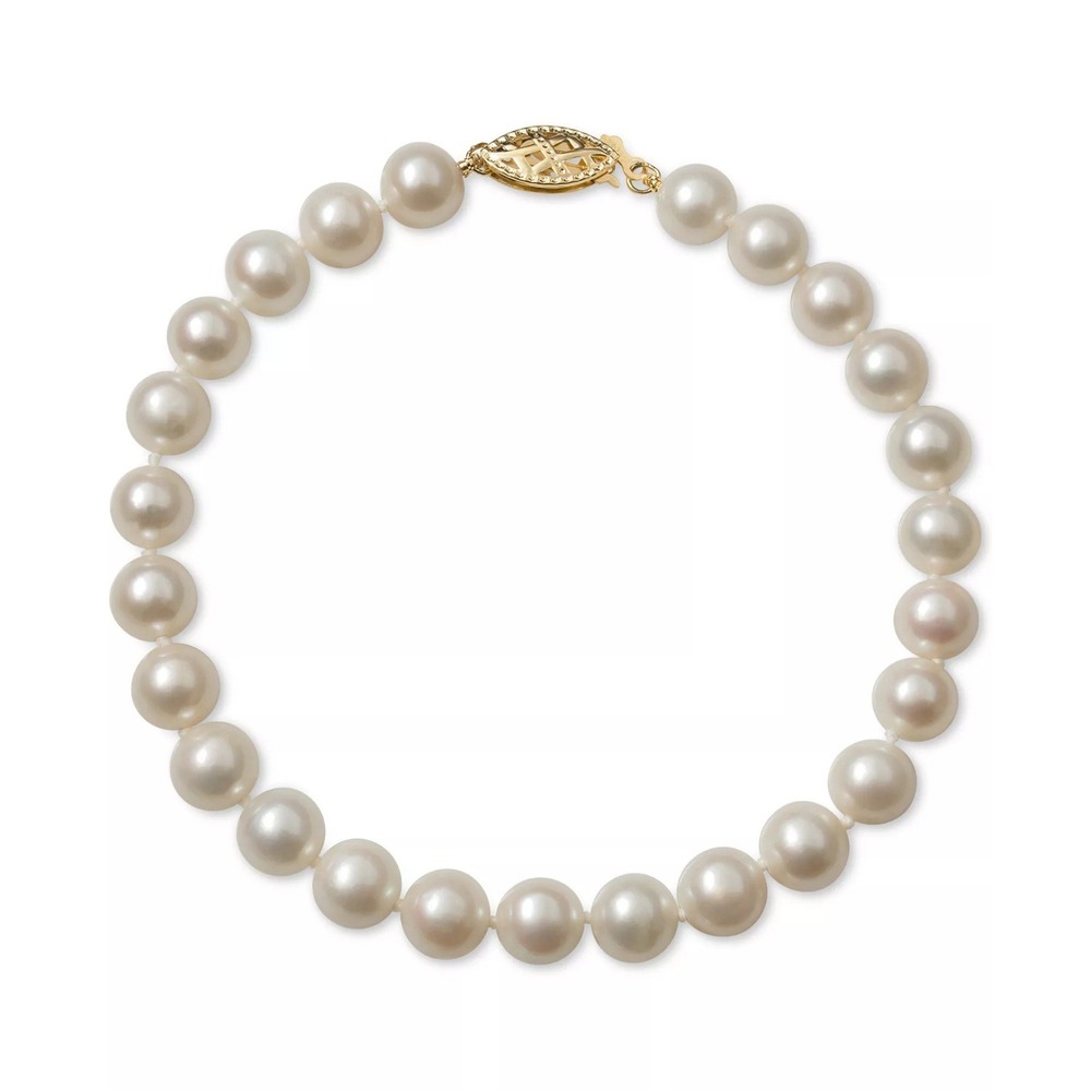 Belle de Mer Cultured Freshwater Pearl Bracelet – 14K Gold